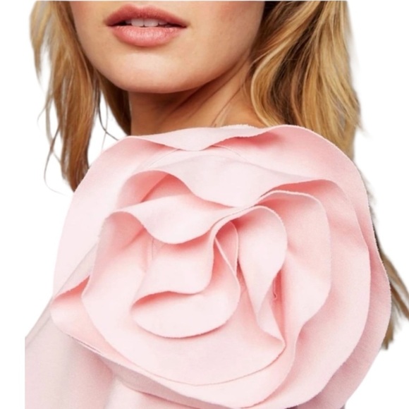 Pietro Brunelli Pink Salisburgo Rose Ruffle Maternity Dress Size S Baby Shower - Picture 2 of 13